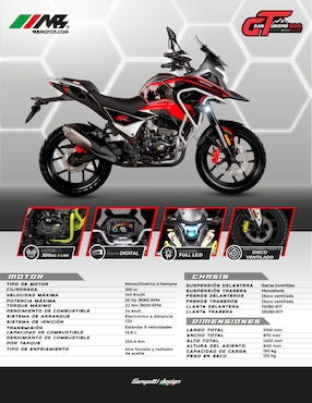 Motocicleta doble propósito Mb Motos gt 300cc 2025