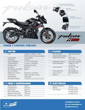 Motocicleta deportiva Bajaj baj n160 carburada 202 2026
