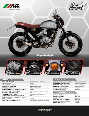 Motocicleta urbana Mb Motos super 7 250 2 2026