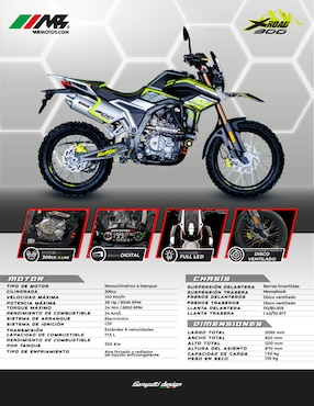 Motocicleta doble propósito Mb Motos x-road 300 pe 2026