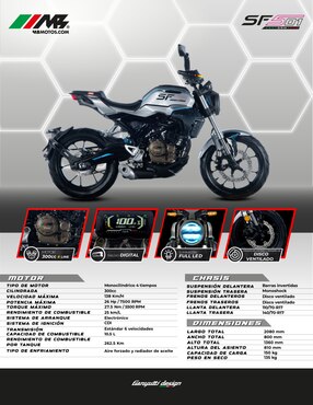 Motocicleta urbana Mb Motos sf501 300 per 2026