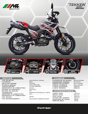 Motocicleta urbana MB Motos MB MOTOS TEKKEN 300 PE 2026