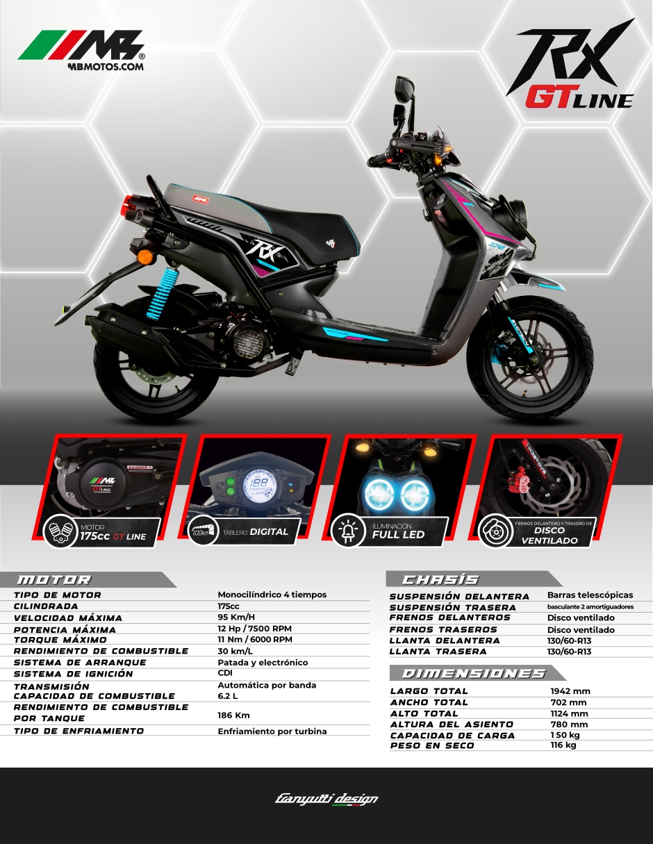 Motoneta rx 175 gt line 2026 3