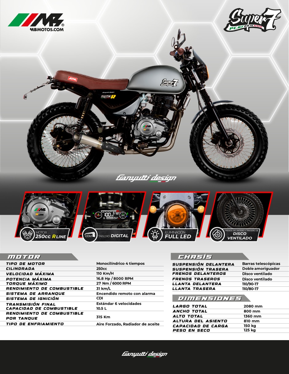 Motocicleta urbana super 7 250 2 2026 2