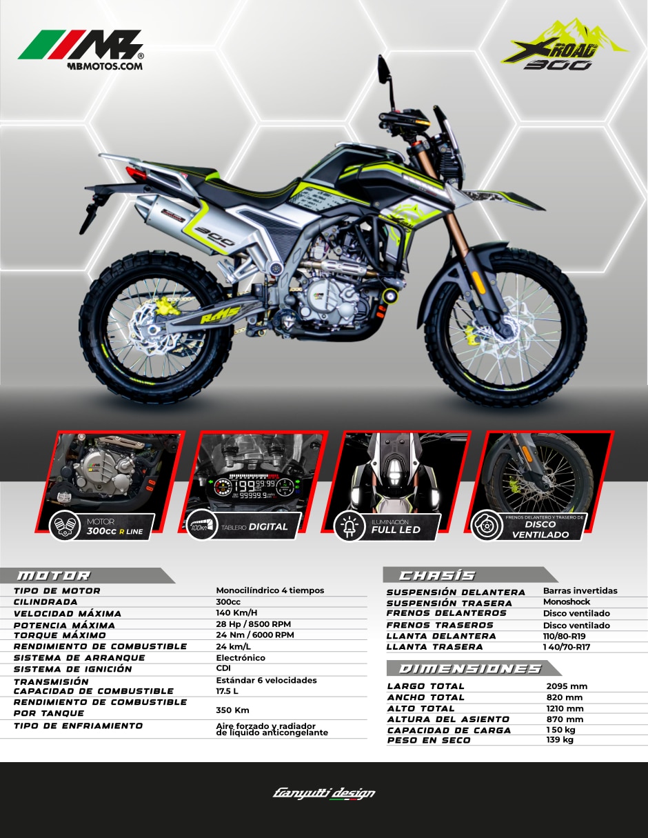 Motocicleta doble propósito x-road 300 pe 2026 7